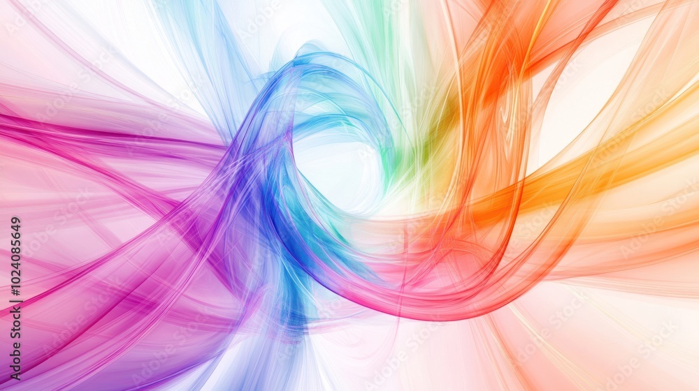 Poster mesmerizing display of vibrant quantum rays in a spectrum of colors,