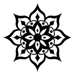 Modern traditional mandala designs | vector silhouette illustration on white background