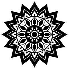 Modern traditional mandala designs | vector silhouette illustration on white background