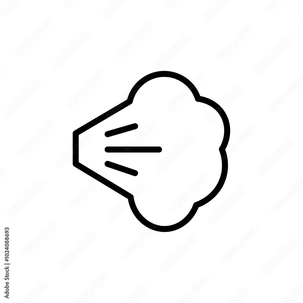 Aufkleber air spray cloud icon outline vector for web ui