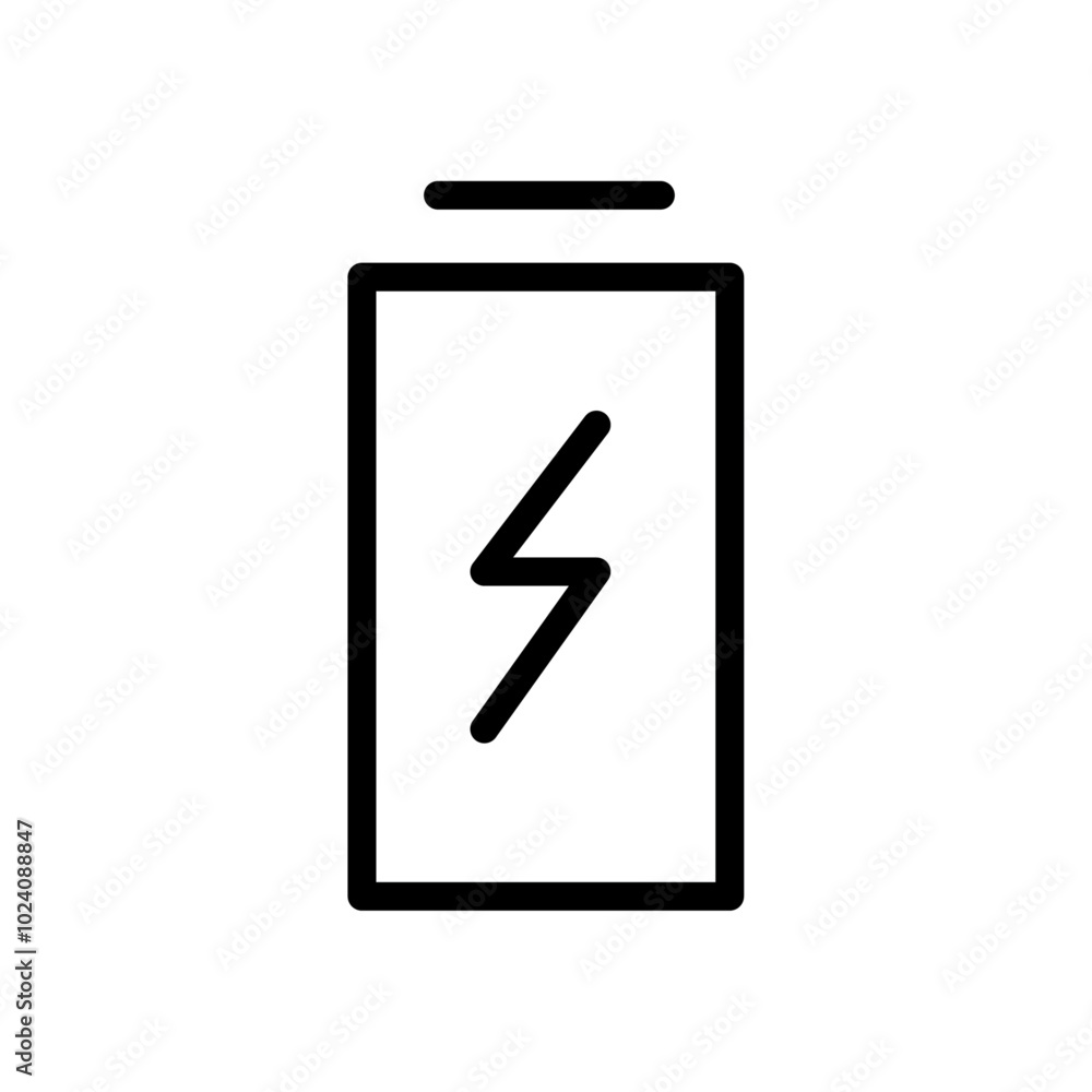 Poster Battery icon Outline vector for web ui