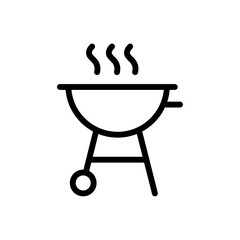 BBQ icon Outline vector for web ui