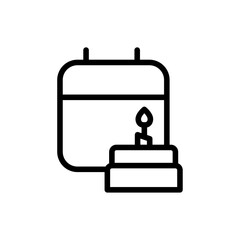 Obraz premium Birthday icon Outline vector for web ui