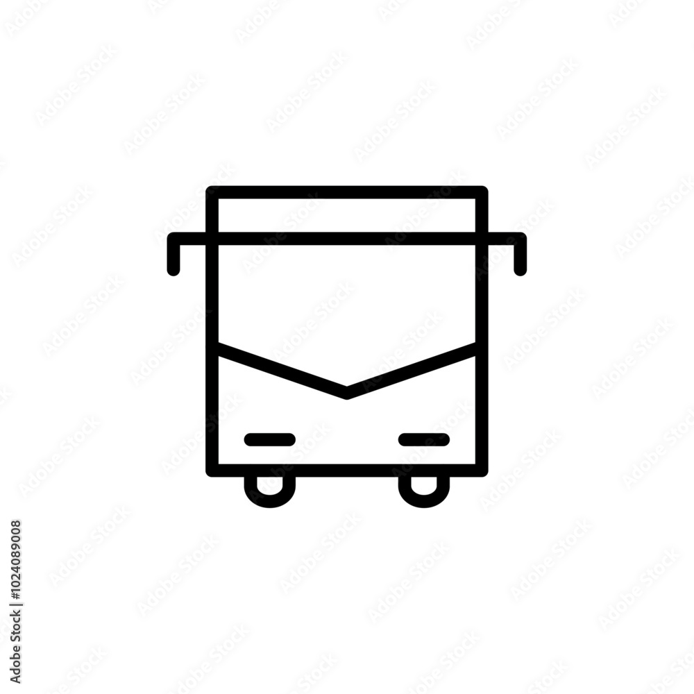 Poster Bus icon Outline vector for web ui