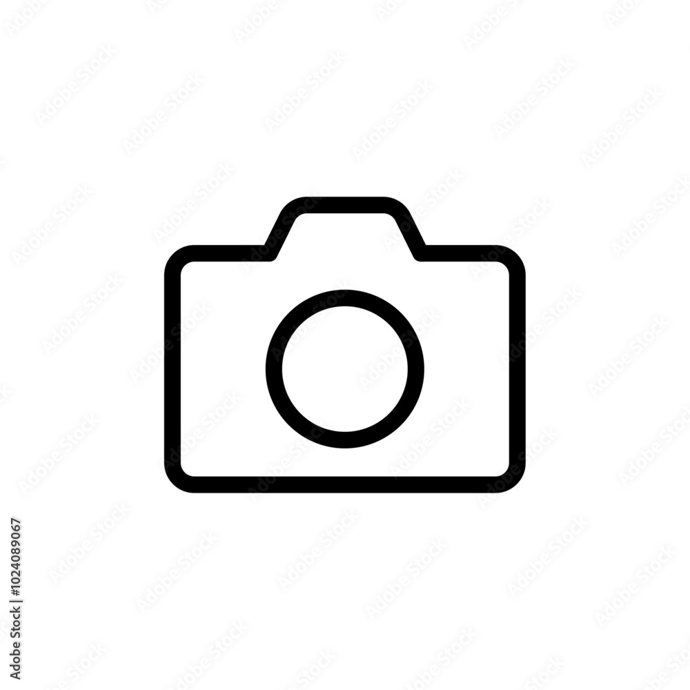 Poster Camera icon Outline vector for web ui