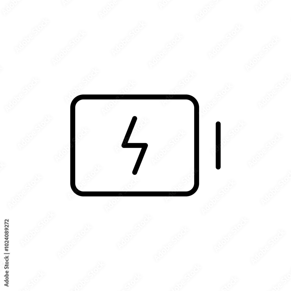 Poster Charging battery icon Outline vector for web ui