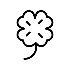 Clover icon Outline vector for web ui