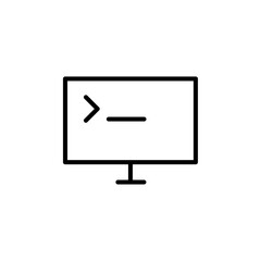 Cmd or command icon Outline vector for web ui