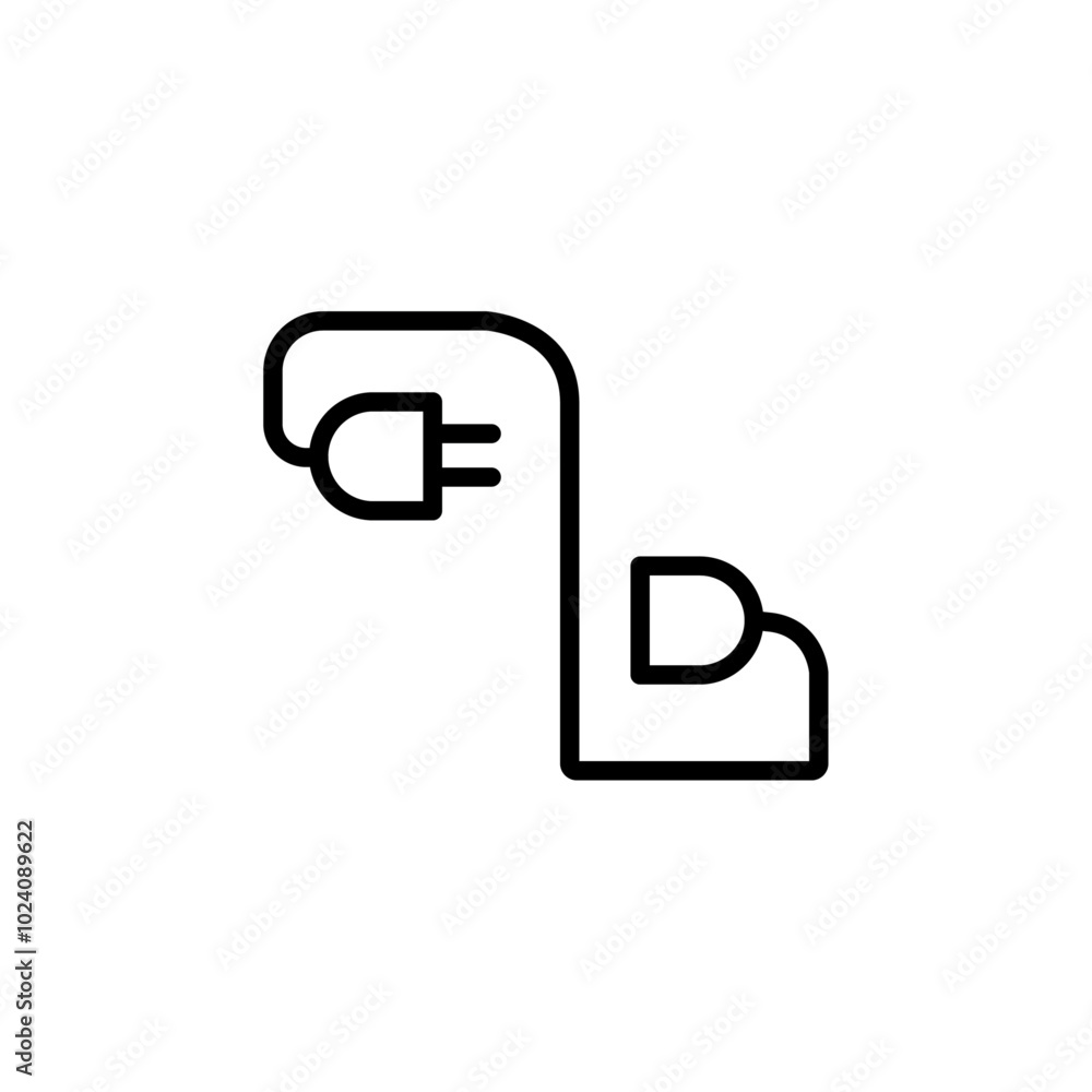 Poster Connect plug icon Outline vector for web ui