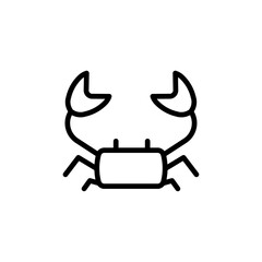 Crabs icon Outline vector for web ui