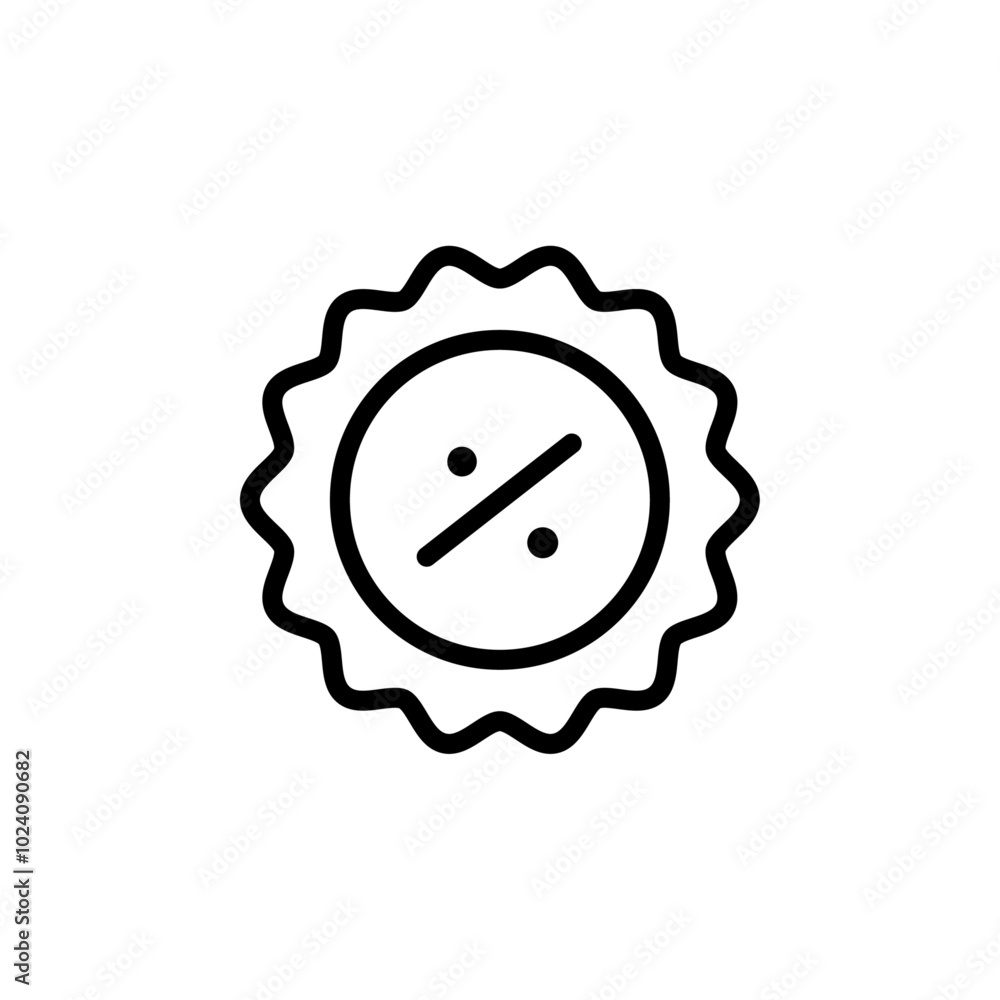 Poster Discount icon Outline vector for web ui