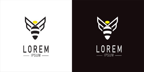 honey bee logo vector