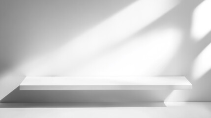 Minimalist Product Display: A clean, white background with soft shadows
