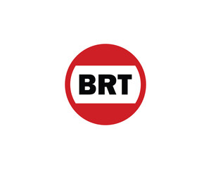 BRT Logo design vector template. BRT