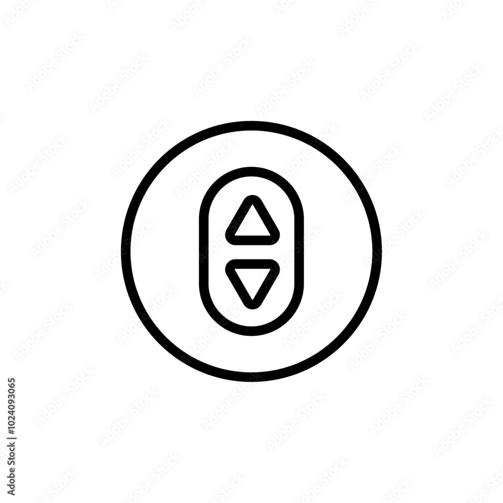 Poster Elevator, lift button icon Outline vector for web ui