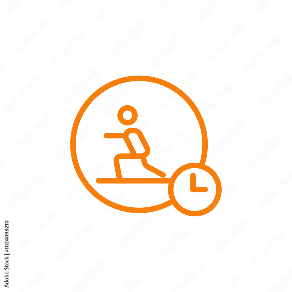 Poster exercise time icon Outline vector for web ui