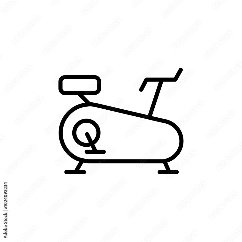 Poster Elliptical bike icon Outline vector for web ui