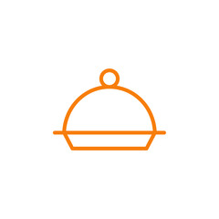 Fototapeta premium Food Tray and Cover icon Outline vector for web ui