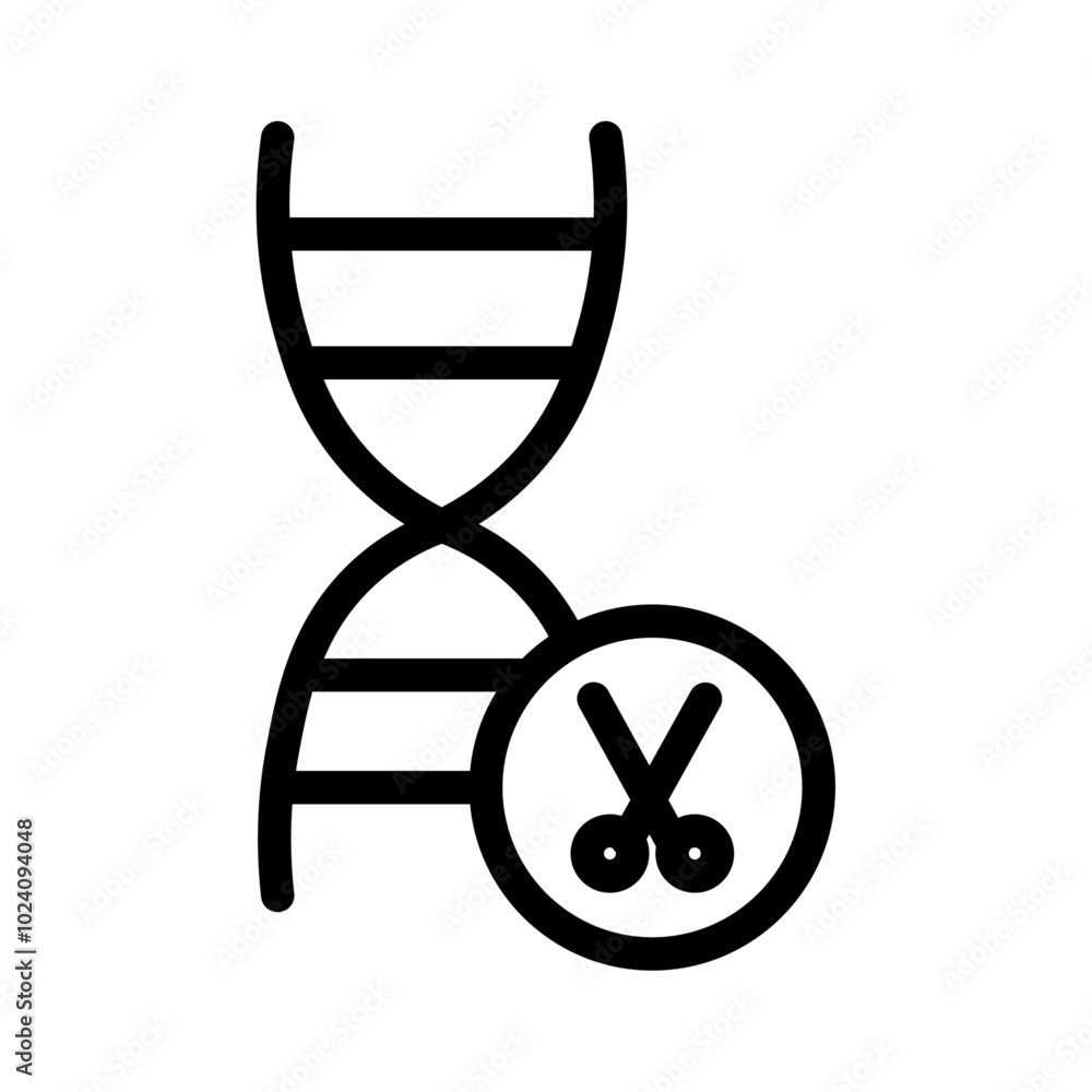 Aufkleber genome editing icon Outline vector for web ui