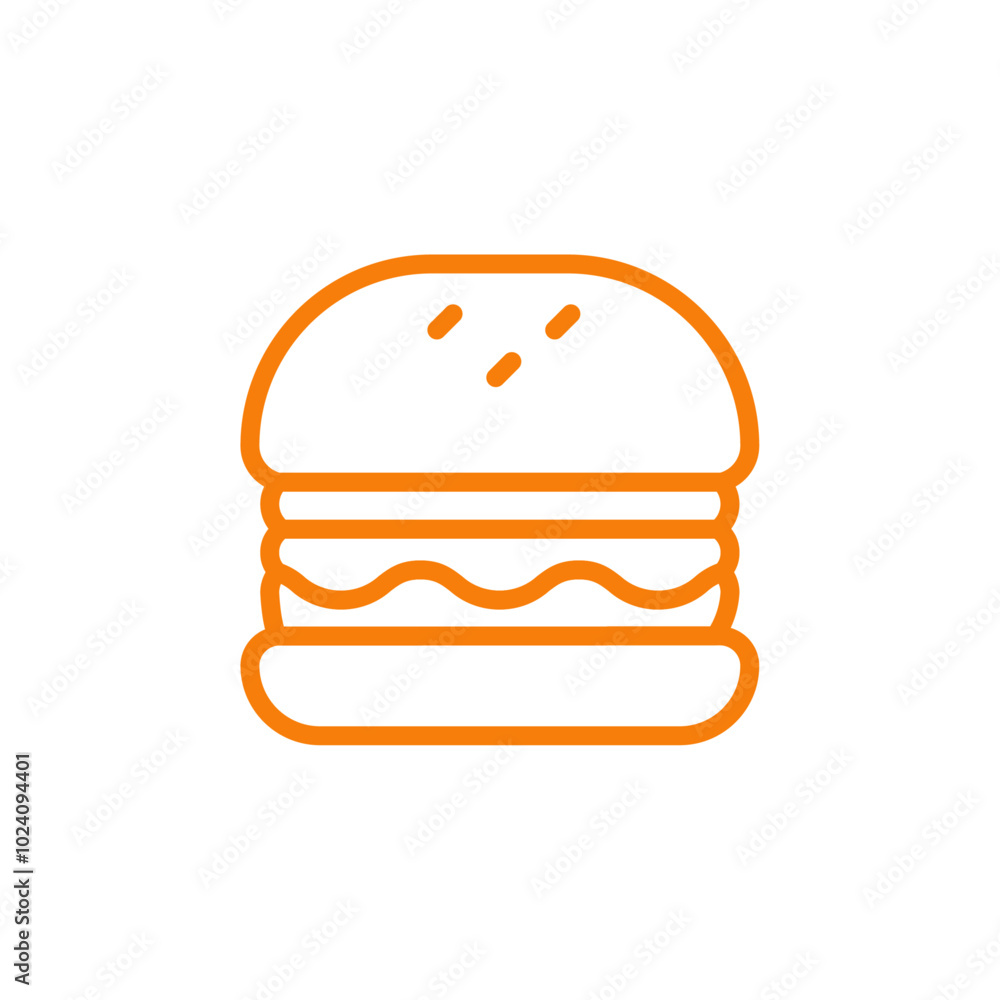 Poster Hamburger icon Outline vector for web ui