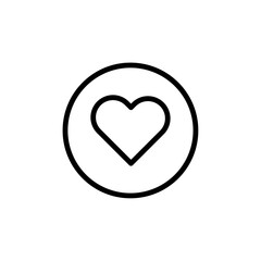 Heart icon Outline vector for web ui