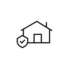 home insurance icon Outline vector for web ui