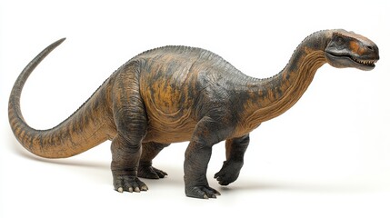 Naklejka premium Diplodocus Fossil on a White Background