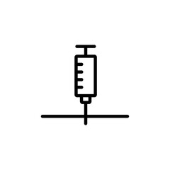 Intradermal injection icon Outline vector for web ui