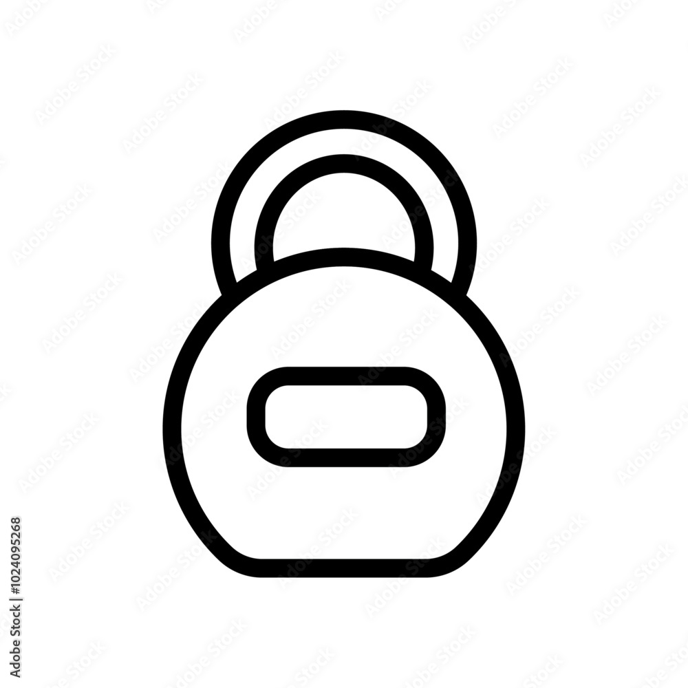 Fototapete kettlebell icon outline vector for web ui