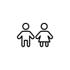 Kids or children icon Outline vector for web ui