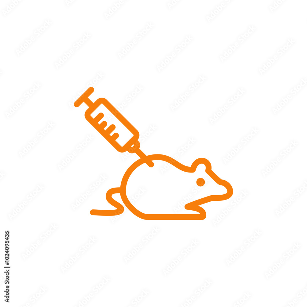 Poster lab rat experiment icon outline vector for web ui