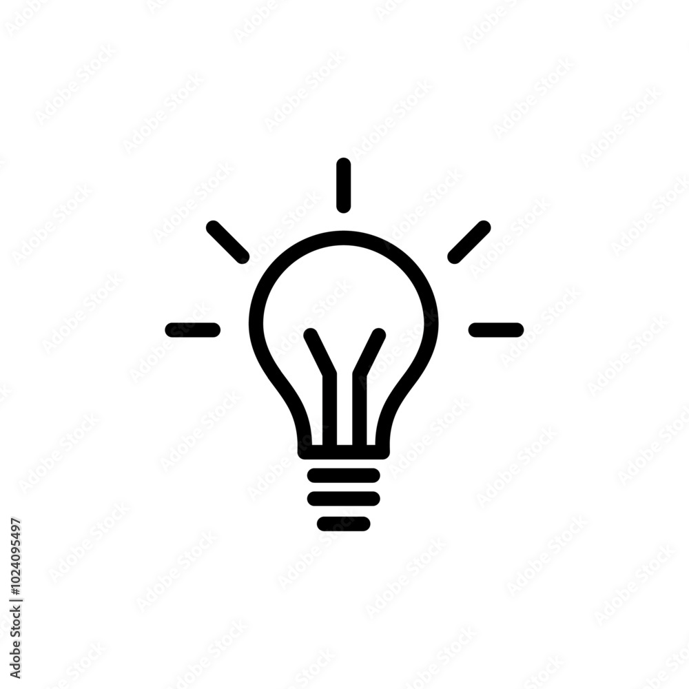 Aufkleber Lamp icon Outline vector for web ui