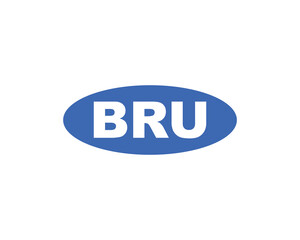 BRU logo design vector template. BRU