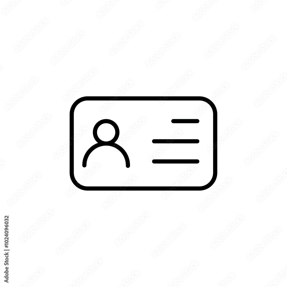 Aufkleber license icon outline vector for web ui