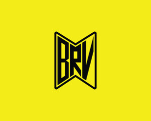 BRV logo design vector template. BRV