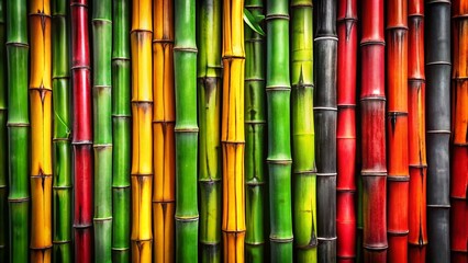 Elegant black and white bamboo illustration, perfect for modern decor. This design brings a touch of nature's beauty to contemporary spaces with its