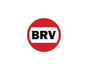 BRV logo design vector template. BRV