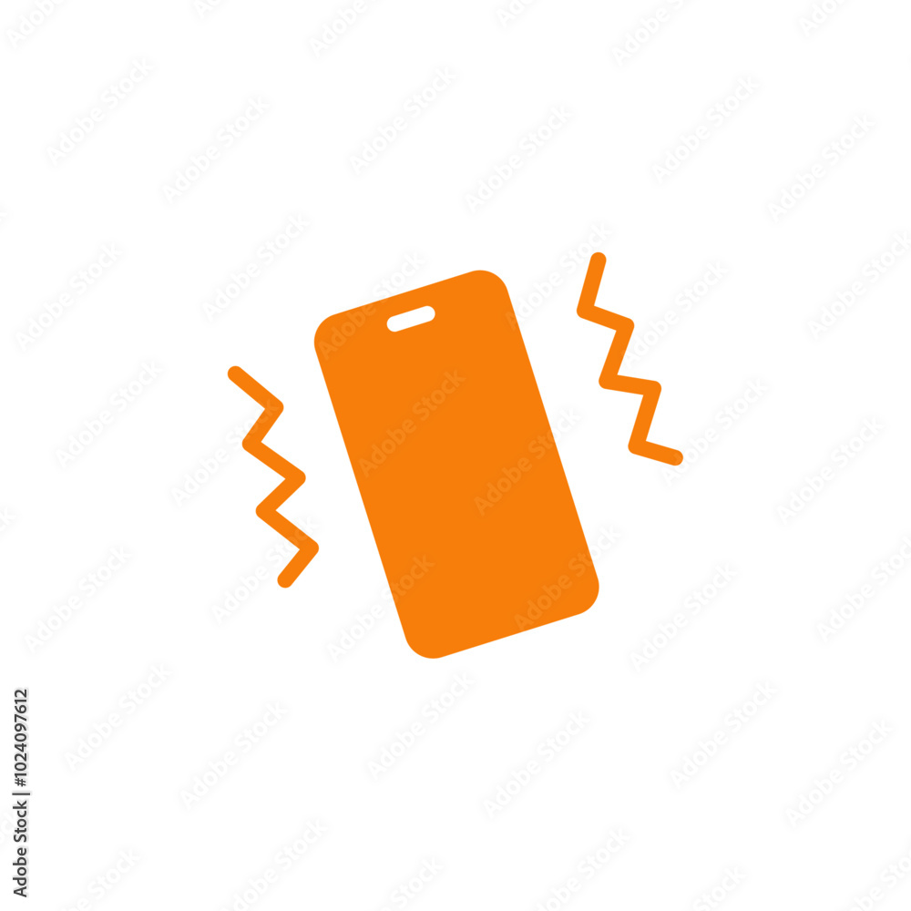 Poster Mobile phone vibrating icon Outline vector for web ui