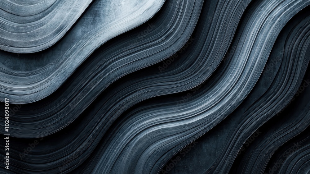 Poster Abstract texture with wavy lines resembling topographic maps