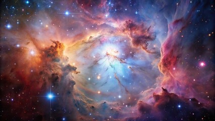 Fototapeta premium interstellar space dusts forming leading lines in the Lagoon Nebula