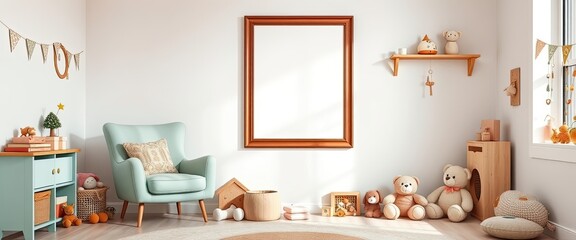 Modern living room with plants, furniture, and decorative accessories. AI generate.