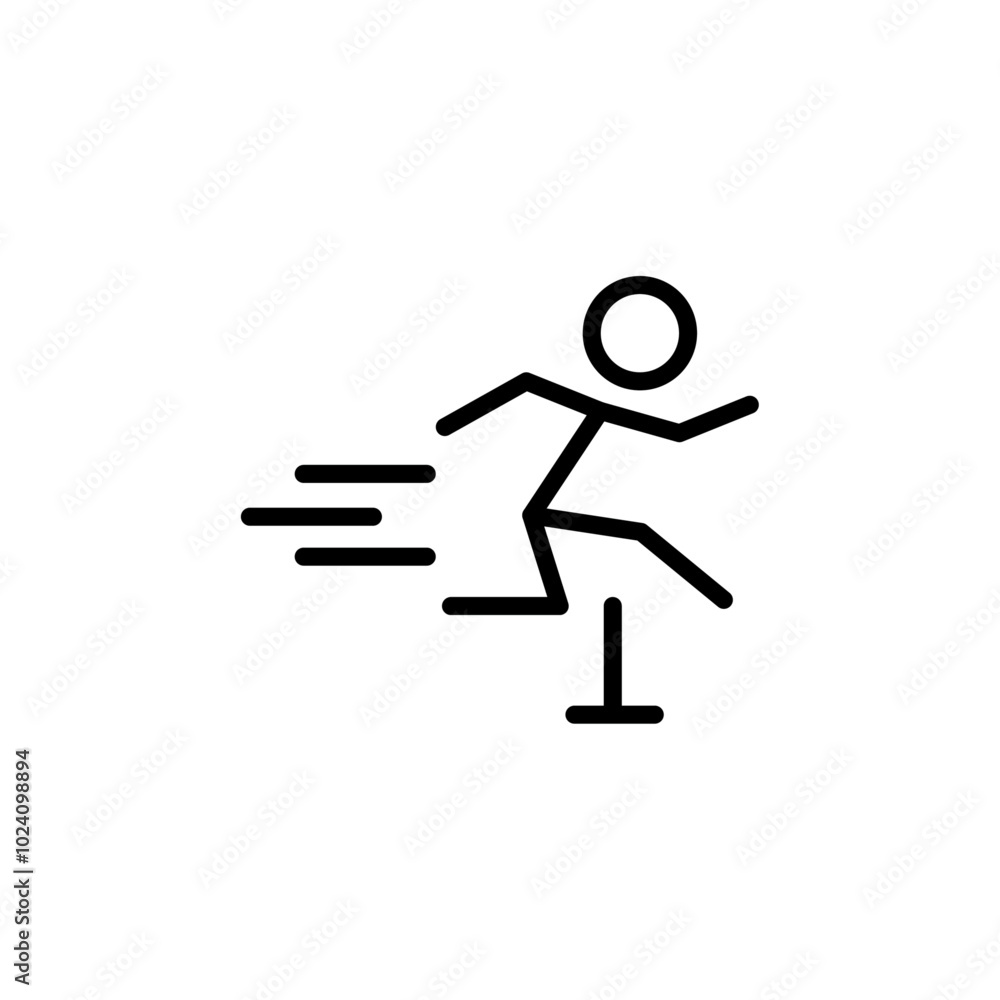 Aufkleber Obstacle race icon Outline vector for web ui