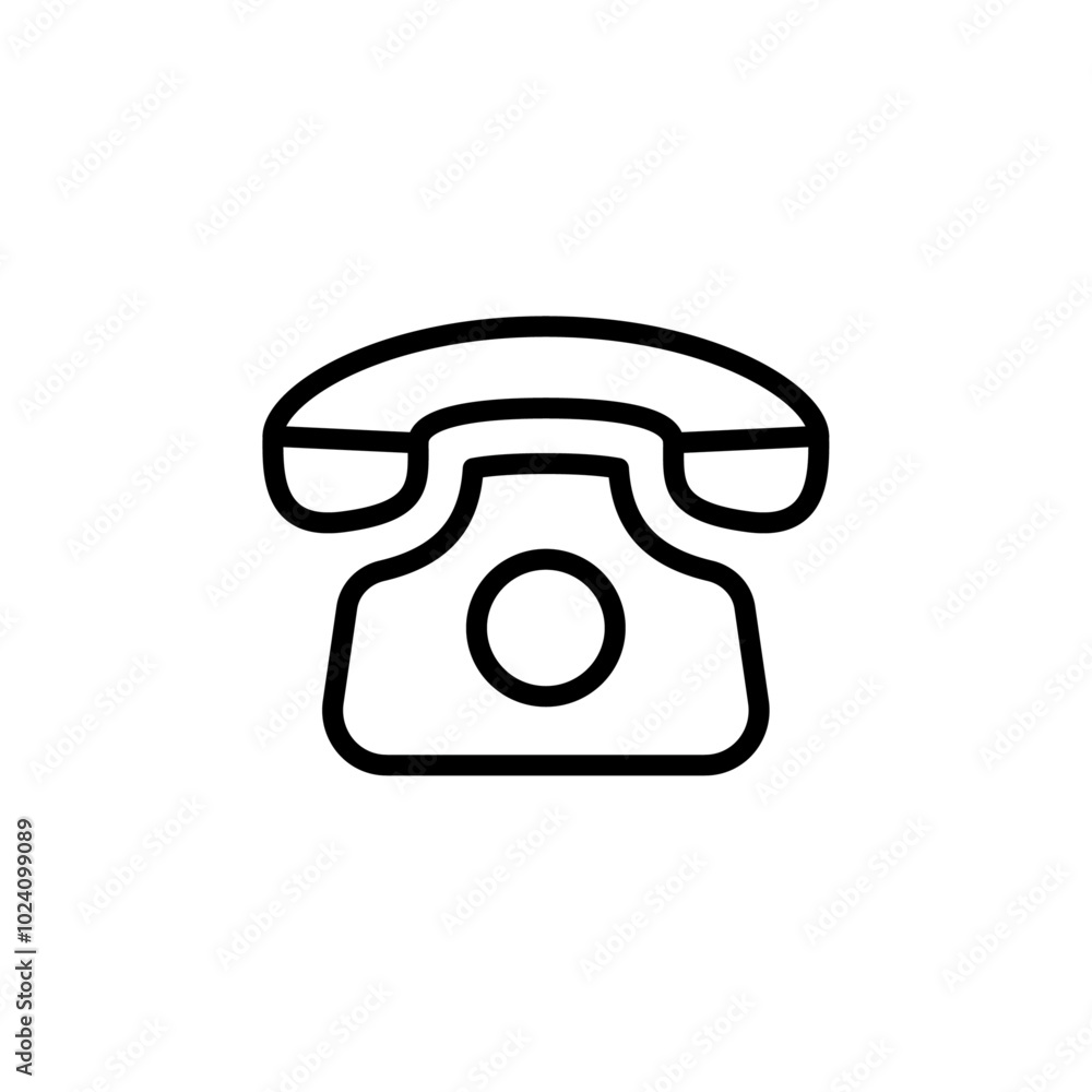 Poster old phone icon Outline vector for web ui