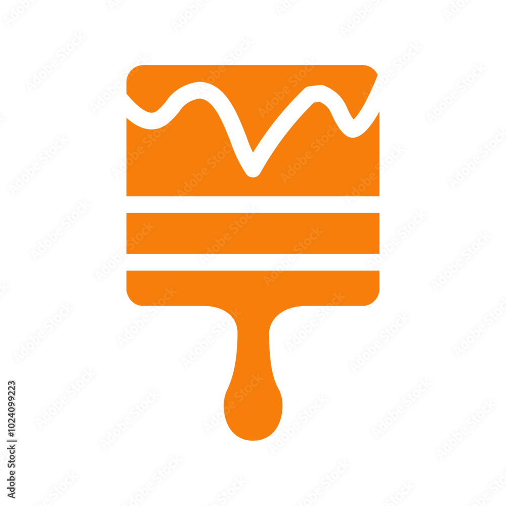 Poster Paintbrush icon Outline vector for web ui