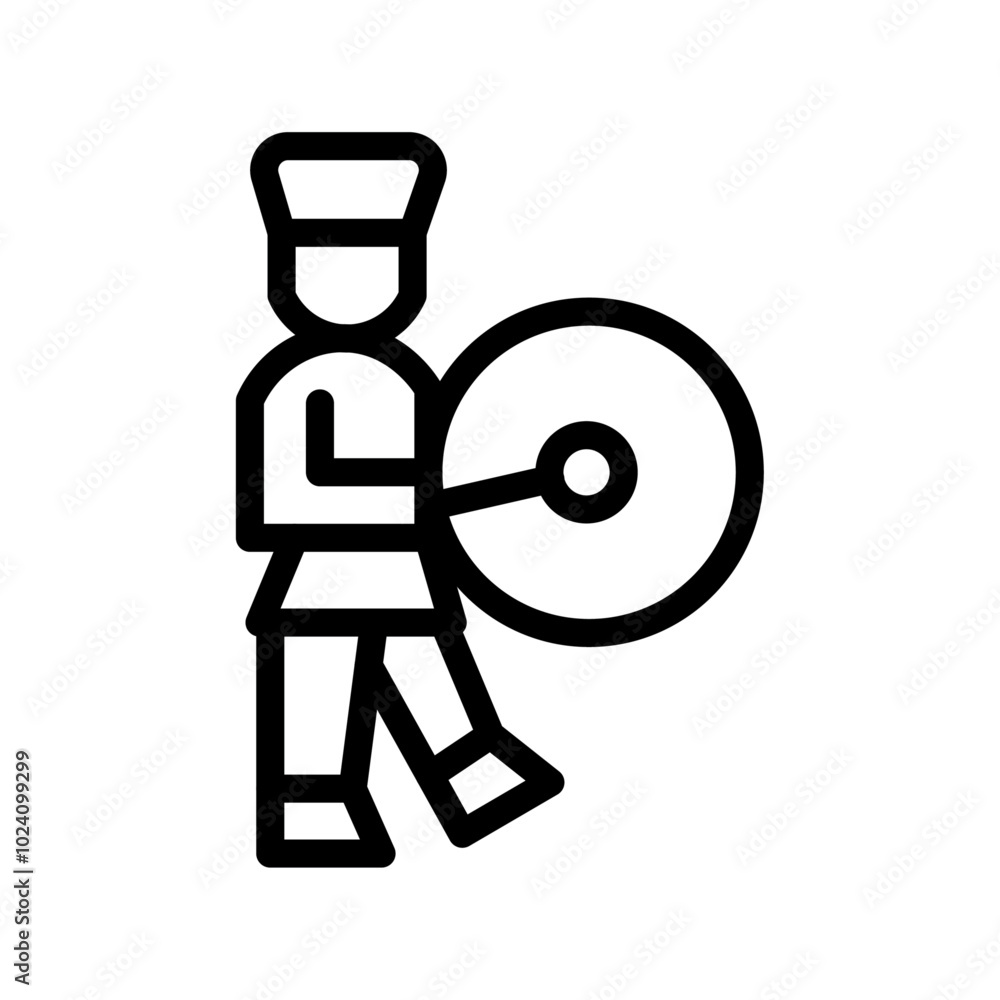 Poster parade icon outline vector for web ui