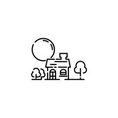 school building icon office building vector black background flat