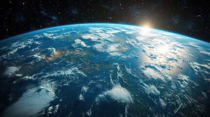 A stunning view of Earth from space, showcasing its beauty.