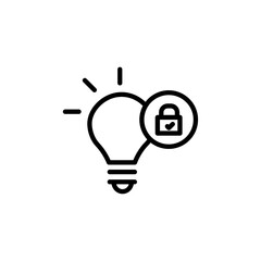 Patent idea icon Outline vector for web ui