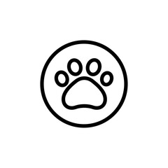 Obraz premium Paw icon Outline vector for web ui