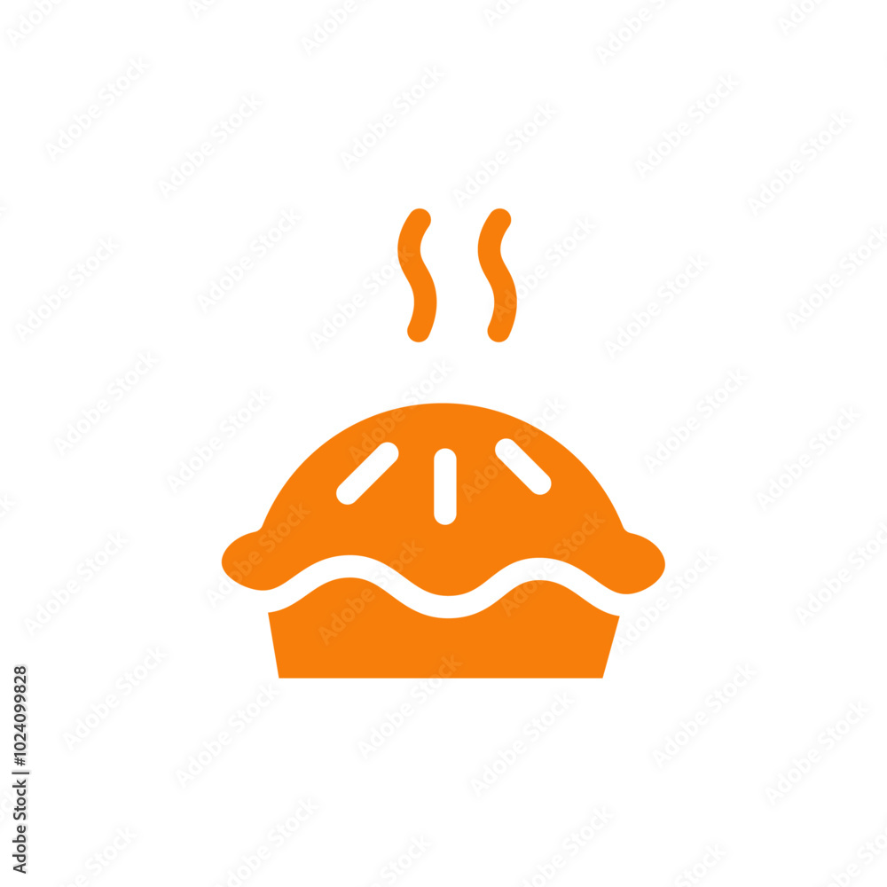 Poster Pie icon Outline vector for web ui